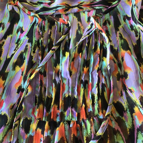 EXPRESS MULTI COLORED BLOUSE TOP XS - Picture 10 of 11